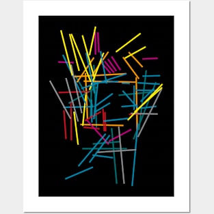 abstract sticks Posters and Art